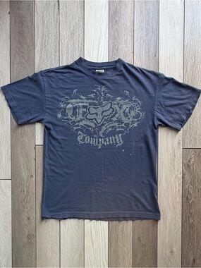 Fox Vintage Racing navy blue t-shirt